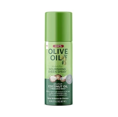 ORS Olive Oil Nourishing Sheen Spray with Coconut Oil for Restorative Shine 2 Ounces - Travel Size