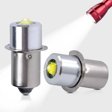 Swess LED Conversion Kit for Maglite LED Bulb 3-16 Cell C/D, 3W DC 4-24V Flashlight Bulbs for Maglite Replacement Bulb (2 Pack)