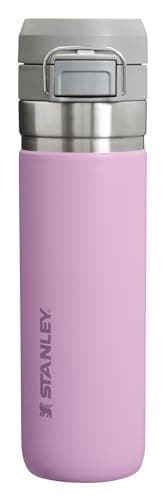 STANLEY Quick Flip GO Water Bottle 24 oz | Push Button Lid | Leakproof and Packable for Travel and Sports | Insulated Stainless Steel | BPA-Free | Lilac 2.0