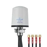 Proxicast 4x4 MIMO 5G Antenna - Vandal Resistant Low Profile Omnidirectional Through-Hole Mount - 2 ft Coax - White - Compatible with Cisco, Cradlepoint, Digi, MoFi & Others (ANT-121-T44-W-06)