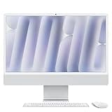 Apple 2024 iMac All-in-One Desktop Computer with M4 chip with 10-core CPU and 10-core GPU: Built for Apple Intelligence, 24-inch Retina Display, 16GB Unified Memory, 256GB SSD Storage; Silver
