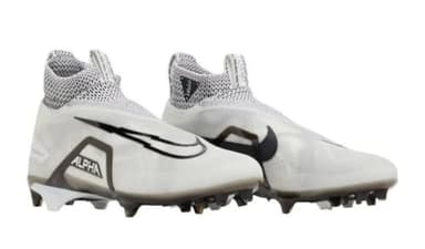 Nike Alpha Menace Elite 3 Mid Men's Football Cleats White Black Brown CT6648-100 Size 13 Medium US