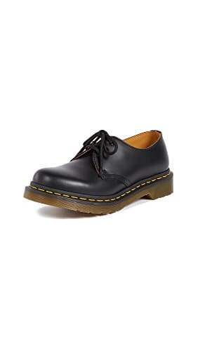 Dr. Martens, Women's 1461 3-Eye Leather Oxford Shoe, Black Smooth, 9 M US