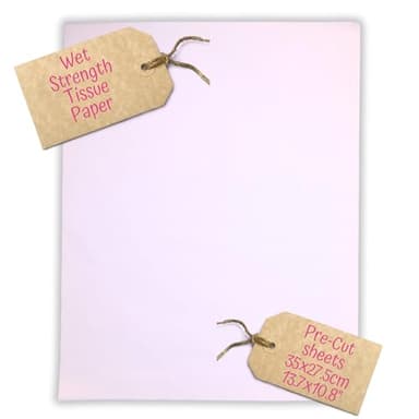 Carnival Papers Wet Strength Tissue Paper Small Sheets Oversize A4 Great for Gel Plate Printing, Mixed Media Crafts, Clay Tracing Super Strong White Tissue Paper