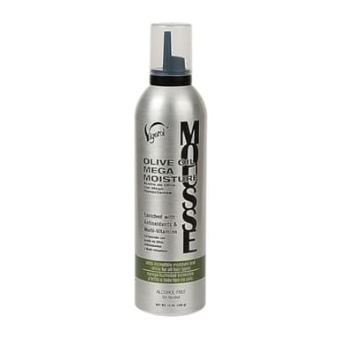 Olive Oil Mega Moisture Hair Styling Mousse, Moisturizing, Pump, Chemically Treated, 12oz.