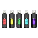 Aiibe 128GB Flash Drive 5 Pack 128GB USB Flash Drive Thumb Drive 128 GB USB Drive USB 2.0 Memory Sticks 128GB USB Jump Drives 128GB (5 Pack, Red Green Cyan Yellow Purple)