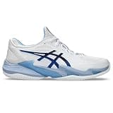 ASICS Men's Court FlyteFoam 3 Novak Clay Tennis Shoe, 10, WHITE/BL27-20SC Tuna Blue