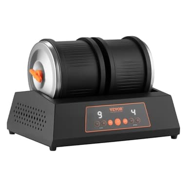 VEVOR Rock Tumbler Kit, 8 lbs Rock Polishing Kit, 4 Speed Settings 9-Day Polishing Timer Stone Polishing Kit, Double Barrel Rock Polisher with Adapter, Rock Polisher for Adults and Kids