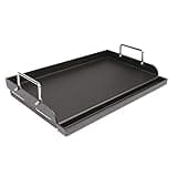 Griddle for Gas Grill, Large Nonstick Cast Iron Griddle Insert for Outdoor Gas Grill, Heavier 25" x16" Flat Top Griddle Cooking Skillet Plate Teppanyaki for Electric/Gas Grill/Camping Tailgating