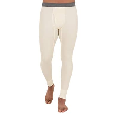 Fruit of The Loom Men's Recycled Waffle Thermal Underwear Bottom, Natural, Medium