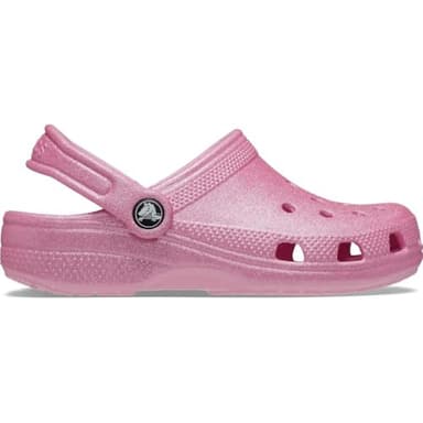 Crocs Classic Glitter Clogs (Little Kid/Big Kid) Pink Tweed Glitter 4 Big Kid M