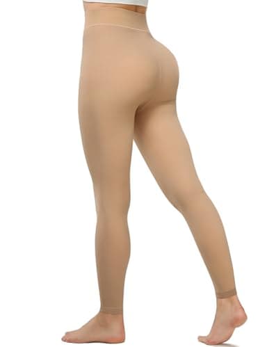 Fleece Lined Tights Footless Women Sheer Warm Pantyhose Leggings Toeless Fake Translucent Thermal Thick Winter No Feet Tights