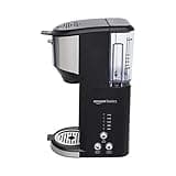 Amazon Basics Single Serve Coffee Maker K-Cup, 14 Oz, Black & Stainless Steel Machine, 5.98"D x 9.44"W x 14.17"H