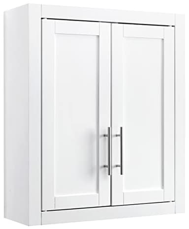 Crosley Furniture Savannah Wall Mounted Bathroom Storage Medicine Cabinet with Shelves, White