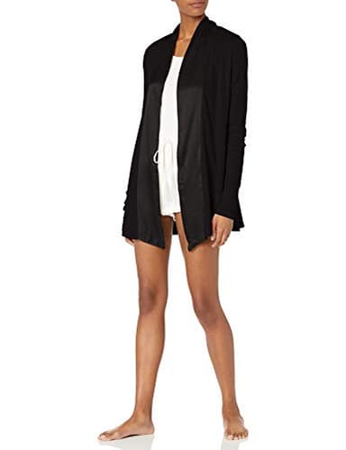 PJ Harlow Women's Shelby Lounge Jacket, Black, Medium