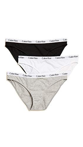 Calvin Klein Carousel 3-Pack Bikini Black/White/Grey Heather XS (Women's 2)
