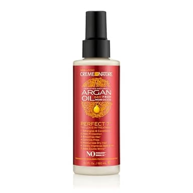 Creme of Nature Perfect 7™ Leave-In Treatment, 7-in-1 Spray For Frizz-Control, Protects From Heat and Detangles, Infused with Argan Oil, 5.1 fl oz