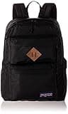 JanSport Double Break Backpack – 15-inch Padded Laptop Compartment, Dual Water Bottle Pockets, Internal Organizer, Large Main Compartment, Black