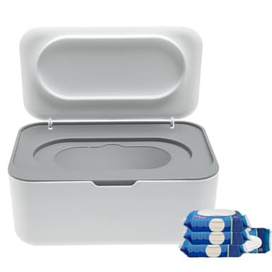 Flushable Wipes Dispenser Compatible with Cottonelle, Wipe Holder for Bathroom with Leak-Proof, Baby Wipes Container Diaper Wipe Dispenser for Home, Office, Cars