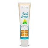 Oxyfresh Premium Lemon Mint Fresh Breath Toothpaste to Help Fight Bad Breath, Anti Plaque & Tartar Control - Low Abrasion Gel, SLS & Fluoride Free Toothpaste with Essential Oils, 5oz