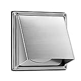 FRESH SPEED 4-Inch External Extractor Wall Vent Cushioned Non Return Flap