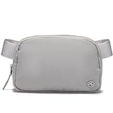 Pander Unisex Belt Bag Fanny Pack for Women with Adjustable Strap, Small Waist Pouch for Workout Running Traveling Hiking (Seal Grey).