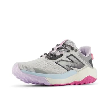 New Balance Women's DynaSoft Nitrel V6 Trail Running Shoe, Grey Matter/Magnet/Real Pink, 9.5 M
