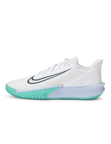 Nike Men's Precision 7 Basketball Shoes, White/Iron Grey-Ghost-Dynamic Turquoise, 15