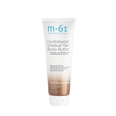 m-61 Hydraboost Gradual Tan Body Butter | Unscented, Hydrating, Firming Body Lotion For A Streak-Free, Self-Tan Glow. Formulated With Vitamin E, Aloe, and Coconut Oil - 7.8 Fl Oz