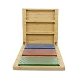 DMT W6EFC Deluxe Diamond Knife Sharpening Kit with Hard Wood Box, Set of 3 Diamond Sharpening Stones, 6-Inch