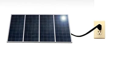 Plug and Play Solar Panel Power with 800-Watt Solar Panels and 800-Watt Inverter; Simply Plug into Wall