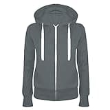 DOLKFU Zip Up Hoodies for Women Long Sleeve Loose Fit Hooded Pullover Drawstraing Casual Fashion Sweatshirts with Pocket