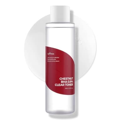 ISNTREE Chestnut BHA 0.9% Clear Toner 200ml 6.76 fl.oz | Mild exfoliationg Toner with BHA | Normal and Oily Skin | Pore Refining & Oil Control I Vegan Korean Skincare