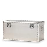 Baxton Studio Serge French Industrial Silver Metal Storage Trunk