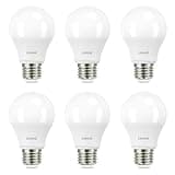 Linkind A19 LED Light Bulb, 60W Equivalent, 9W 2700K Soft White Light Bulbs, 800 Lumens Non-Dimmable LED Bulbs, E26 Standard Base, Energy Efficient UL Listed for Bedroom Home Office, 6 Packs