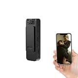 X W EI UNION Mini Body Camera with Audio and Video Recording Wearable Pocket Camera with Phone App Small Spy Camera Hidden Cam Video Recorder with Night Vision, no WiFi Needed