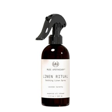 Muse Apothecary Linen Ritual - Aromatic, Soothing, and Relaxing Linen Spray for Bedding, Laundry and Fabric Spray Freshener - Infused with Aromatherapy Essential Oils - Lavender Serenity