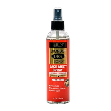 Wonder Lace Bond Melt Spray 8.25 Fl Oz / 250 ml - Extreme Firm Hold (Original) | Flawless,Natural, and Sea mleass finish, No Reside, Long Lasting Formula with Protecting Edges, Perfect for wigs