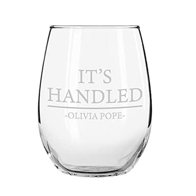 ABC Scandal It's Handled Laser Engraved Stemless Wine Glass