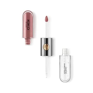 KIKO Milano Unlimited Double Touch 120, Liquid Lipstick With A Bright Finish In A Two-Step Application. Lasts Up To 12 Hours. No-Transfer Base Colour
