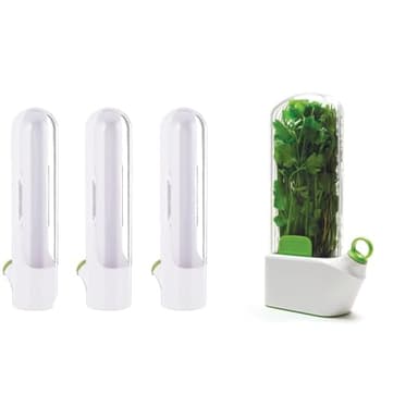 Prepara Herb Savor Pod 2.0, Set of 3,White & Herb Savor,Clear, 1 count