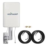 Mophamp 4G/5G MIMO LTE Antenna Dual-Polarized 680-3800MHz 丨Twin 32.8ft Cable 丨Compatible with Routers, Modems, Hotspots, Gateways with SMA/TS9 Connectors | Compatible with AT&T, Verizon, T-Mobile