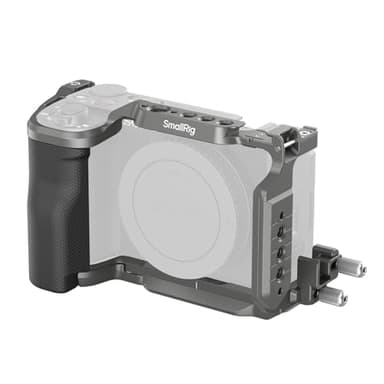 SMALLRIG ZV-E10 II HawkLock Quick Release Cage Kit for Sony ZV-E10 II with Cable Clamp for HDMI, Built-in Ergonomically Designed Silicone Handle, Quick-Release Plate for Arca, QD Socket