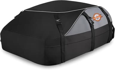 Sailnovo Rooftop Cargo Carrier Roof Bag, 20 Cubic feet Waterproof Roof Cargo Carrier fit car with/Without Luggage Rack - Vehicle Soft Shell Roof Cargo Box with Tie-Down Strap, Safety Hook