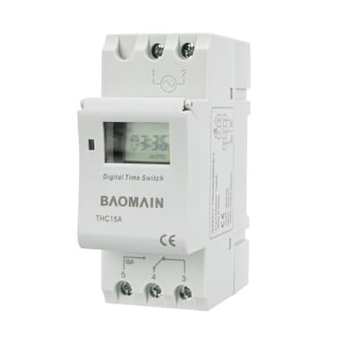Baomain THC15A DC/AC 12V Digital LCD Power Programmable Timer Switch Relay 16A Amp