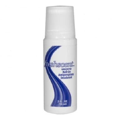 NEW WORLD IMPORTS FRESHSCENT DEODORANTS Anti-Perspirant Roll-On Deodorant, 2 oz White Bottle, Alcohol Free, Unscented, 96/cs (Made in USA) (Not Available for sale into Canada)
