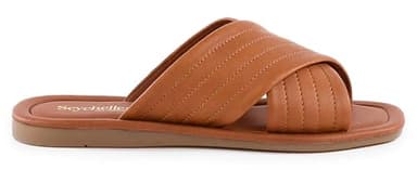 Seychelles Women's Courage Leather Slide Sandal, Tan, 9.5 Medium