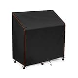 Potting Bench Table Cover, 420D Oxford Kitchen Cabinet Covers Outdoor Waterproof Protective Garden Storage Cabinet with Potting Bench Dustproof Cover 45"L X 20"W X 48"H,Black