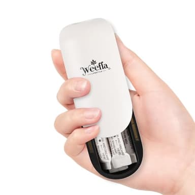 Weefla Empty Carry Case for Ammonia Inhalants Smelling Salts Ampules, Single Pill Organizer for Purse, Compact Travel Container for Supplements (1 PC, White)