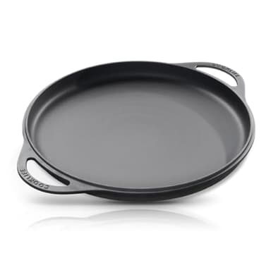 COOKLIFE 12 Inch Lightweight Pre-Seasoned Cast Iron Griddle - Smooth Polished Surface, Easy to Clean Cast Iron skillets Use in the Oven, on the Stove or Grill, Over a Campfire